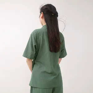 <span class=keywords><strong>Pigiama</strong></span> Unisex da casa personalizzato morbido <span class=keywords><strong>cotone</strong></span> lino Modulare abiti traspiranti per Spa Beauty Sauna tuta <span class=keywords><strong>uomo</strong></span> donna coppia - Product Image 2