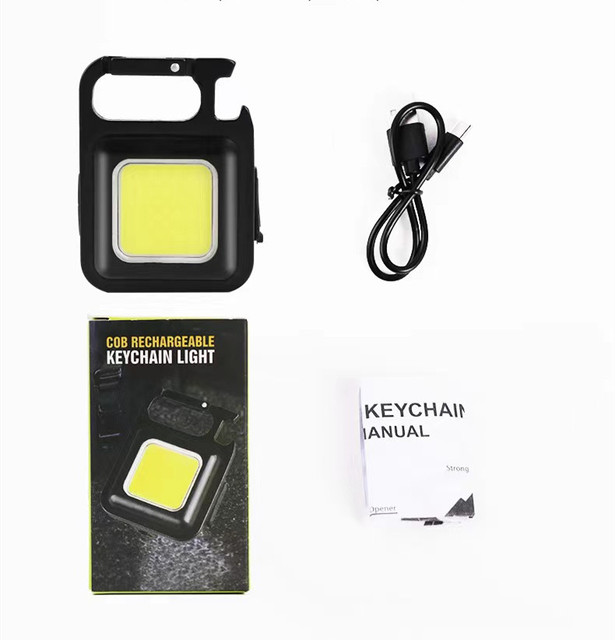 Discount Small Mini Usb Rechargeable Keychain Led Working Light Cob Portable Pocket Magnetic Flashlights Outdoor Hiking Camping