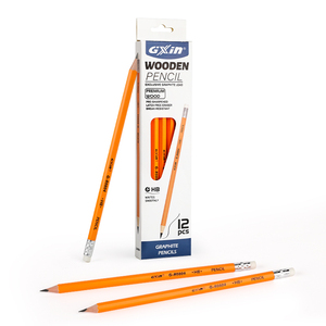 Gxin G-R0802 Hot Bán 12Pcs Hb Màu Vàng Bằng Gỗ Bút Chì Set Cho Trẻ Em Văn Phòng Bút Chì Với Tẩy Cho Vẽ Bằng Văn Bản - Product Image 2