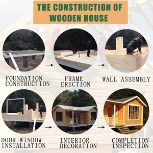 Cabaña familiar para 4 personas al aire libre <span class=keywords><strong>Casa</strong></span> grande tradicional de madera Villa para vivir Alquilar - Product Image 6