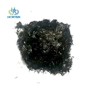 Plastik naylon modifiye takviyeli için yüksek mukavemetli karbon karbon fiber malzeme kısa doğranmış karbon fiber
