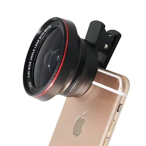 Phổ Clip trên Điện Thoại Di Động Ống Kính Máy Ảnh 0.6x Góc Rộng Ống Kính Macro cho iPhone Android