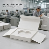 Boîte cadeau personnalisée en forme de cœur blanc avec fleurs, fermeture magnétique pliable, finition mate, pour cadeaux de la Saint-Valentin, vente en gros, fourniture directe d'usine