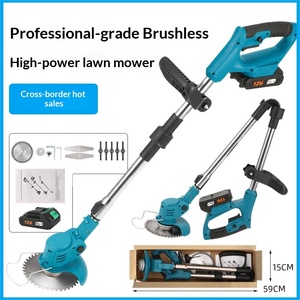 Tondeuse <span class=keywords><strong>à</strong></span> <span class=keywords><strong>gazon</strong></span> électrique portative pliable haute puissance 10cc pour usage domestique, désherbeuse et sécateur de jardin - Product Image 4