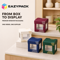Emballage personnalisé en boîte fenêtrée avec impression sur film transparent pour cadeaux et produits de vente au détail