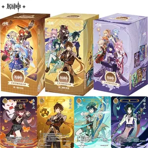 Cartes authentiques <span class=keywords><strong>Genshin</strong></span> Impact, pack de boosters de cartes de combat <span class=keywords><strong>TCG</strong></span>, collection de cartes de jeu de société Zhongli, jouet cadeau - Product Image 1