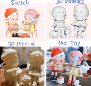 Figura de acción 3D de alta calidad, adorable muñeco de oso, cerdo y abeja para colección de juguetes de moda, decoración de coches y pasteles, inspirado en anime. - Product Image 6