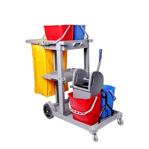Chariot <span class=keywords><strong>de</strong></span> <span class=keywords><strong>nettoyage</strong></span> multifonctionnel pour hôtel, capacité <span class=keywords><strong>de</strong></span> 500 lb, 4 roues, <span class=keywords><strong>nettoyage</strong></span> des chambres des clients, dédié à l'hygiène - Product Image 5