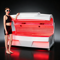 Lit de luminothérapie rouge motorisé de qualité médicale avec technologie LED haute densité à plusieurs longueurs d'onde