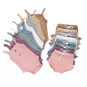 אישית אופנה באיכות טובה נוח בד תינוקת ערכות בגדי קיץ - Product Image 1