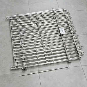 Clôture pour animaux de compagnie en acier inoxydable JGoet, rectangle pliable, pour petits chiens, utilisation en intérieur - Product Image 4