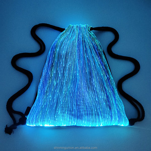 Mochila con Cordón LED para Niñas, Adultos y Mujeres - Mochila Escolar con Tela de Fibra Óptica que se Ilumina, para Fiestas, Halloween, Navidad - Product Image 3