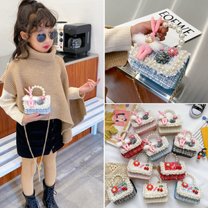 2025 四季通用奢华女童迷你糖果图案纽扣闭合公主时尚 PU 儿童手袋钱包 - Product Image 3