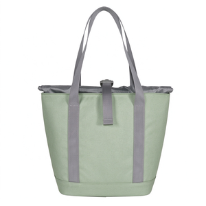 Sac isotherme pliable en polyester imperméable 20L vert menthe avec double poignée et fermeture éclair, écologique, pour pique-nique et conservation des aliments - Product Image 2
