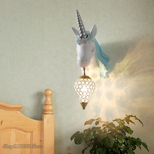 <span class=keywords><strong>Lampada</strong></span> da Parete LED Unicorno Nordica Semplice e Adorabile, <span class=keywords><strong>Lampada</strong></span> da Comodino per Camera da Letto, Applique Creativa Rosa per Ragazze, <span class=keywords><strong>Lampada</strong></span> Unicorno Cartoon - Product Image 4