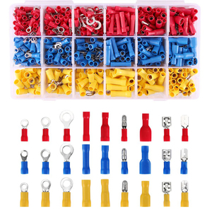 Insulated <b>Wire</b> <b>Electrical</b> Connectors - Butt, Ring, Spade, Quick Disconnect - Crimp Terminals Connectors Assortment Kit - Product Image 4