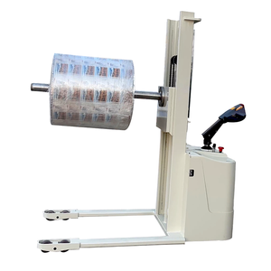 Rulo kolay yükleme ve boşaltma için etiket makara taşıma ekipmanları 500kg 1.6 metre elektrikli yatay rulo kaldırıcı - Product Image 1