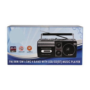 Retro Cassette Recorder Player, AM FM SW Radio Boombox, Rechargeable <b>USB</b> TF Slot, ABS for Camping Gift - Product Image 4