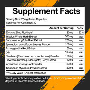 Private Label Test Boost Max Capsules Natural Herbal Vegtarian Capsule Supports Energy Focus Muscle Function Dietary <b>Supplement</b> - Product Image 2