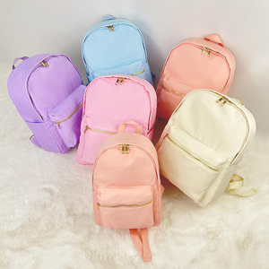 Vendita calda personalizzato ciniglia lettera Patch zaino alla moda luminoso in Nylon impermeabile libro borsa per bambini Back School regalo - Product Image 5