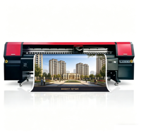 Impresora de Sublimación Longfuture de 3200 mm con Cabezal de Impresión 4H, Tinta Solvente, Impresora Semiautomática para Banderas/Pancartas, 1 Año de Garantía