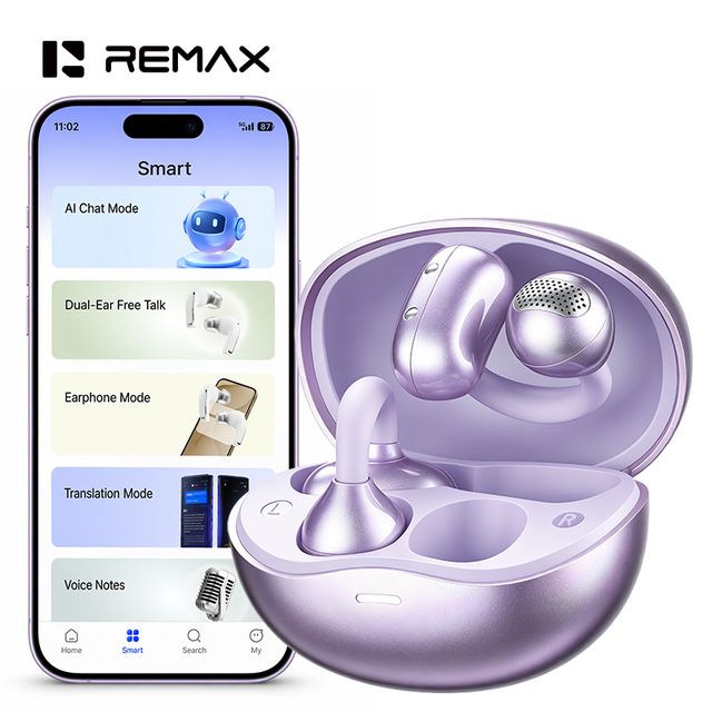 REMAX CozyBuds W29 AI Ear Clip Open Ear TWS Earbuds Bluetooth 6.0 HiFi Custom EQ OWS Clip on Earbuds with APP AI Translation