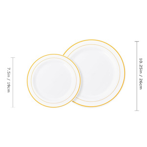 175PCS đôi Phnom Penh Đĩa <span class=keywords><strong>PS</strong></span> cứng nhựa tấm ăn tối bền Bộ đồ ăn cho các sự kiện bên thương mại nước ngoài và đám cưới - Product Image 5