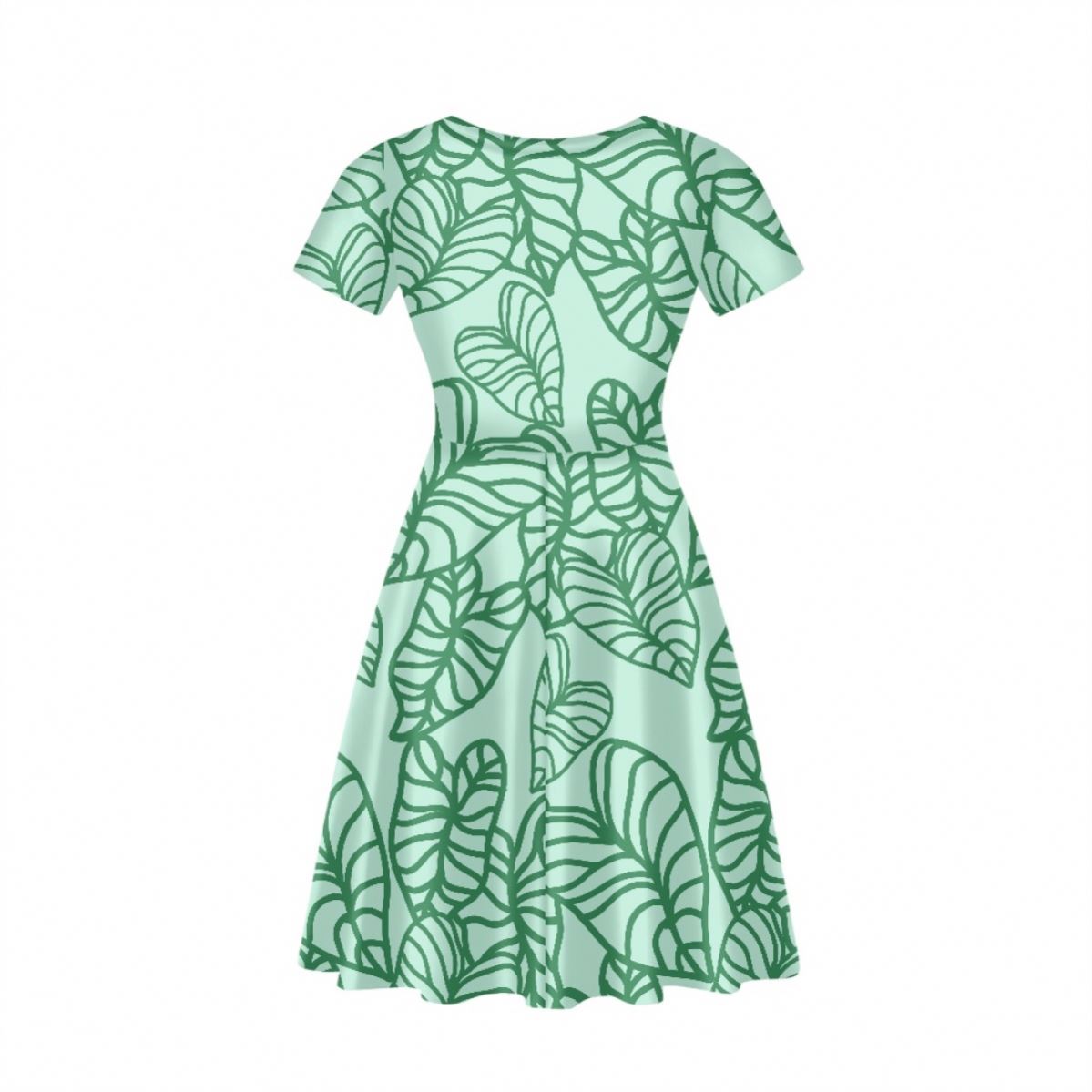 loose hawaiian dress Flowy Rayon Hawaiian Maxi Dress: Tropical Leaf Print Resortwear Plus Size Avaialble