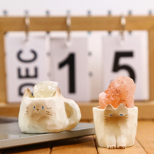 Yu Mo Craft Cat Crystal Figurine Ornament <b>Blind</b> Box Desk Decor Gift for Office or Home Decoration - Product Image 3