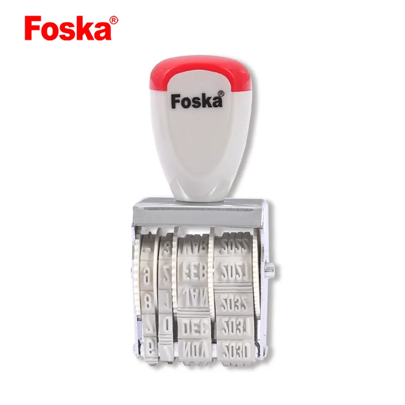 Foska उच्च गुणवत्ता 4mm अनुकूलित तारीख रोलिंग रबर स्टांप