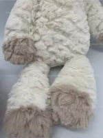 Songshan Toys Gros Mouton Pondéré Avec Visage Blanc Gris 35cm En Peluche Mignon Agneau Poupée Grand Animal En Peluche Pondéré Jouet Cadeau