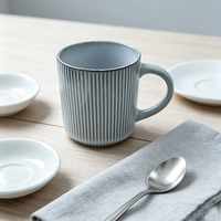 Ensemble de 16 assiettes et bols en céramique sans plomb, compatibles micro-ondes, série Ocean, design moderne minimaliste, vaisselle de cuisine