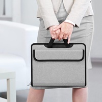 Organizador de Archivos Tipo Acordeón con 13 Bolsillos, Asa Oculta, Carpetas Expandibles, Organizador de Documentos Portátil de Tela, Bolsa para Documentos