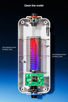 Chauffe-eau électrique sans réservoir intelligent à chauffage rapide, étanche IPX4, économe en énergie, certifié CE, conforme RoHS, pour hôtel, voiture, extérieur