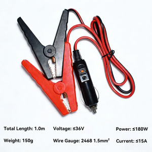 Câble d'alimentation en cuivre pur pour allume-cigare <span class=keywords><strong>de</strong></span> voiture vers pince crocodile, pour batterie <span class=keywords><strong>de</strong></span> stockage d'énergie et station d'alimentation portable - Product Image 2