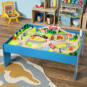 100 cái bằng gỗ <span class=keywords><strong>TRAIN</strong></span> <span class=keywords><strong>SET</strong></span> đường sắt với bảng Khe cắm đồ chơi <span class=keywords><strong>TRAIN</strong></span> <span class=keywords><strong>SET</strong></span> với bảng cho trẻ em - Product Image 2