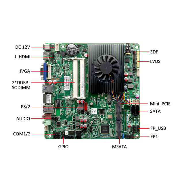 Single Board Computer I3-7100U RTL8111H Lan DDR3L Max 16GB SATA3.0 MSATA Mini-PCIE WIFI 4G PS2 SIM Mother Board