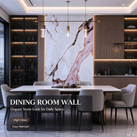 Panneau décoratif intérieur en marbre UV veiné or de luxe, imperméable, facile à installer, prix compétitif