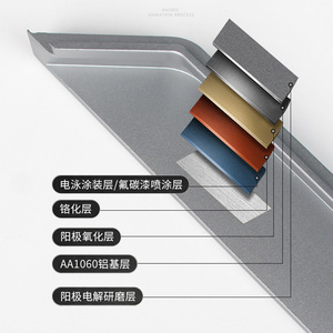 Concealed Horn Handle Aluminum Alloy Geometric Minimalist <b>Wardrobe</b> Cabinet Door Pull Easy Installation - Product Image 4