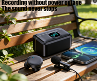 Microphone Lavalier Sans Fil Double Q8 |   Microphone de conférence avec réduction du bruit, éclairage RGB, portable pour l'enregistrement vidéo en direct