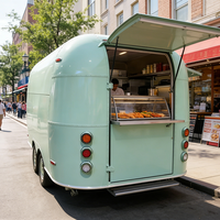 Chariot de cuisine mobile en aluminium personnalisable, grand camion de restauration, remorque alimentaire remorquable, camion à café, camion de snacks et de frites