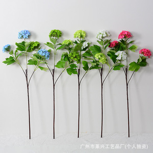 ดอกไฮเดรนเยียประดิษฐ์จากผ้าไหมสีเขียว สำหรับตกแต่งบ้านและงานแต่งงาน - Product Image 3