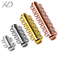 XD p078 perle double boutonnage 925 argent perle collier fermoir bracelet en argent boucle Plusieurs rangées de colliers boucle