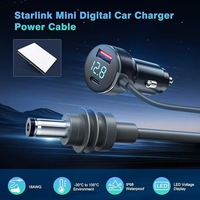 Kabel Charger Mobil Digital Starlink Mini 3 in 1 dan Kabel Data DC Charger Mobil Digital Display 100w 5a
