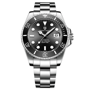 Montre mécanique Pagani Design en acier inoxydable, automatique, date, résistante à l'eau 50 bars, verre 13 mm d'épaisseur, fermoir pliant, montre pour homme - Product Image 5