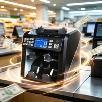Contadores de Billetes de Alta Velocidad para Monedas Mixtas, Máquina Contadora de Dinero con 2 CIS