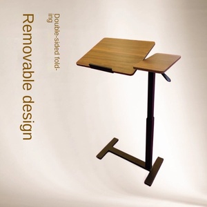 Table de bureau réglable en hauteur hydraulique, réversible et mobile <span class=keywords><strong>Kingpower</strong></span>, avec roulettes, pour ordinateurs (matériau MDF) - Product Image 5