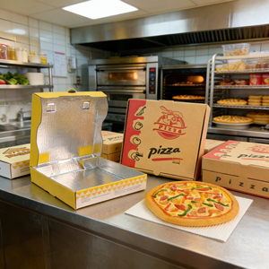 Scatola per Spedizioni in Cartone Ondulato Kraft Personalizzata con Goffratura, Imballaggio Ecologico per Pizza e Alimenti, Dimensione 12 Pollici - Product Image 2