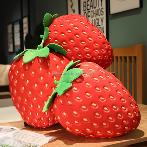 Yangzhou stuff fragola peluche cuscino basso moq personalizzato frutta verdura giocattolo per bambini farcito peluche cuscino per bambini - Product Image 4