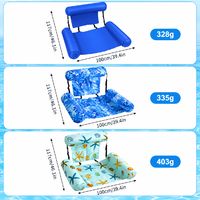 Fauteuil flottant gonflable pour piscine, hamac aquatique recouvert de tissu avec dossier, chaise longue flottante portable pour piscine, plage, été